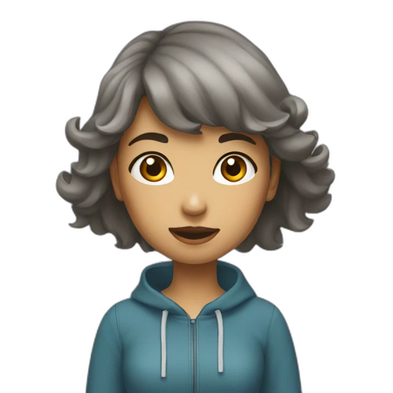 une fille qui frappe un mec emoji