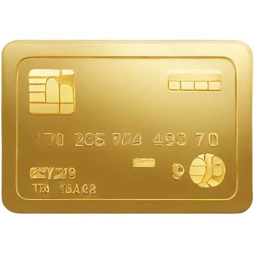 Bank card gold emoji