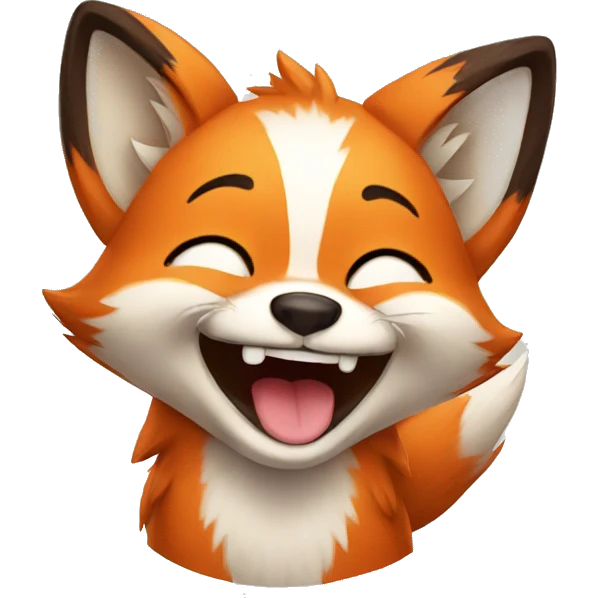 little fox laughs emoji