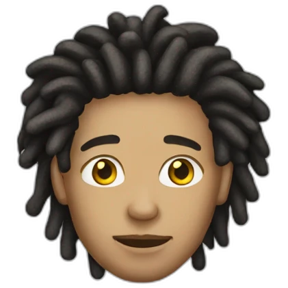 Light skin man dreadlock emoji