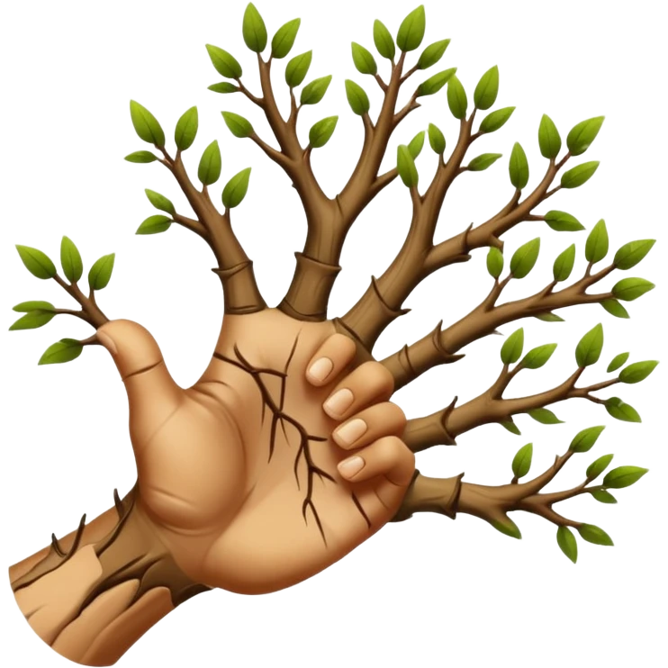 A hand showing tree fingers emoji