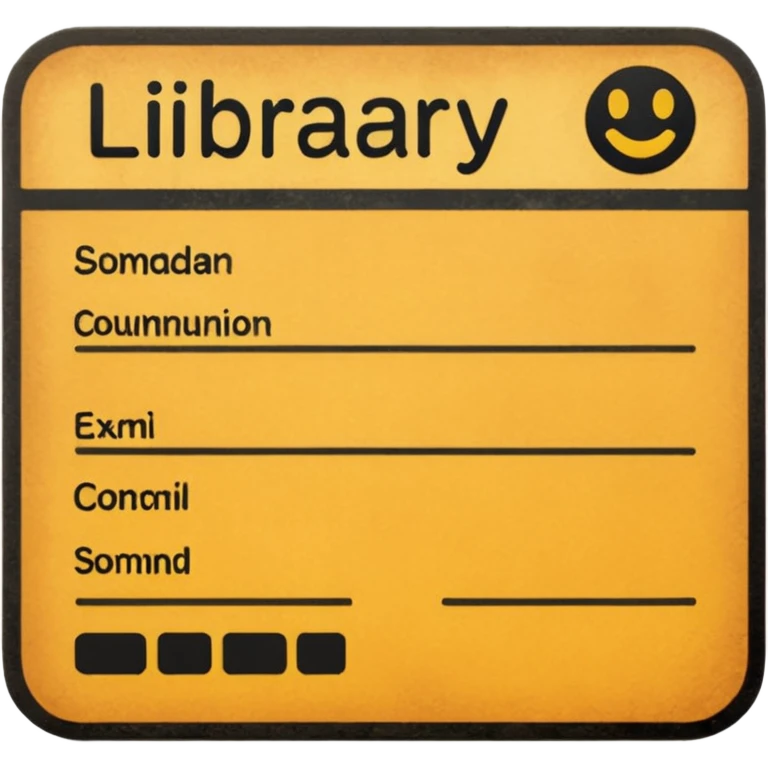 Library card
 emoji