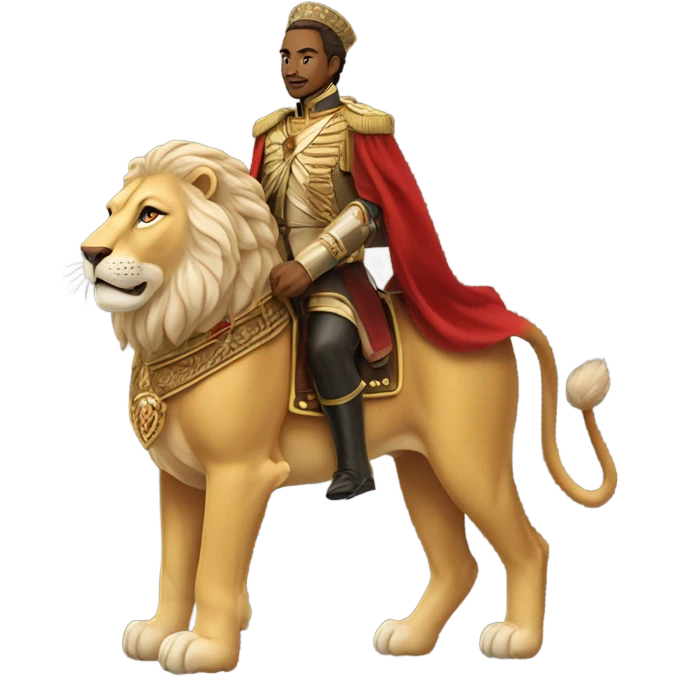 Commander riding a lion  emoji