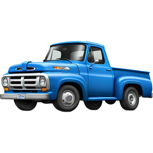 Old blue ford f50 emoji