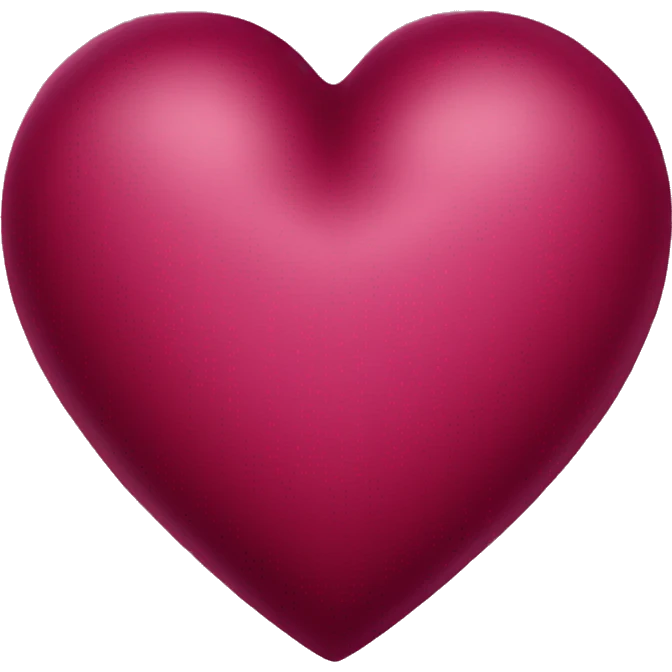 Deep cranberry colored heart emoji