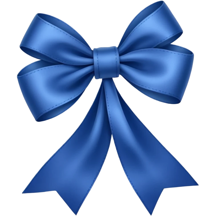 Bright Indigo Ribbon emoji