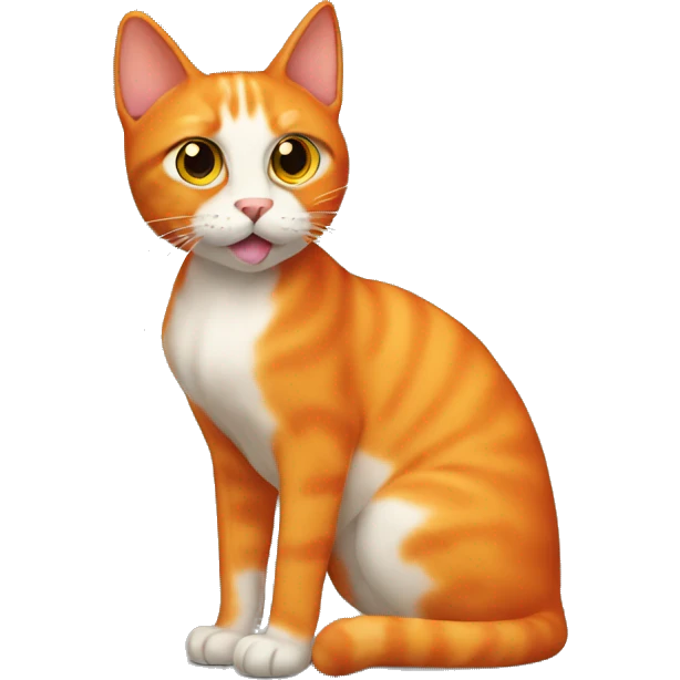 Orange skinny cat  emoji