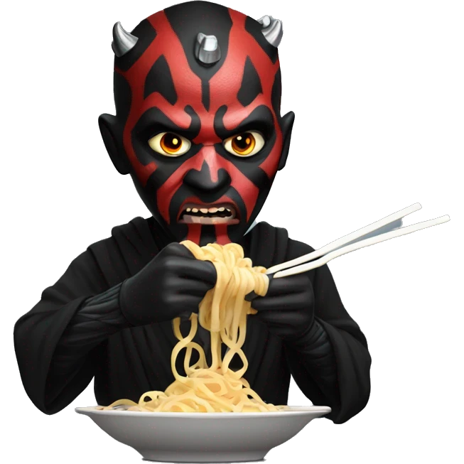 Darth maul eating noodles  emoji