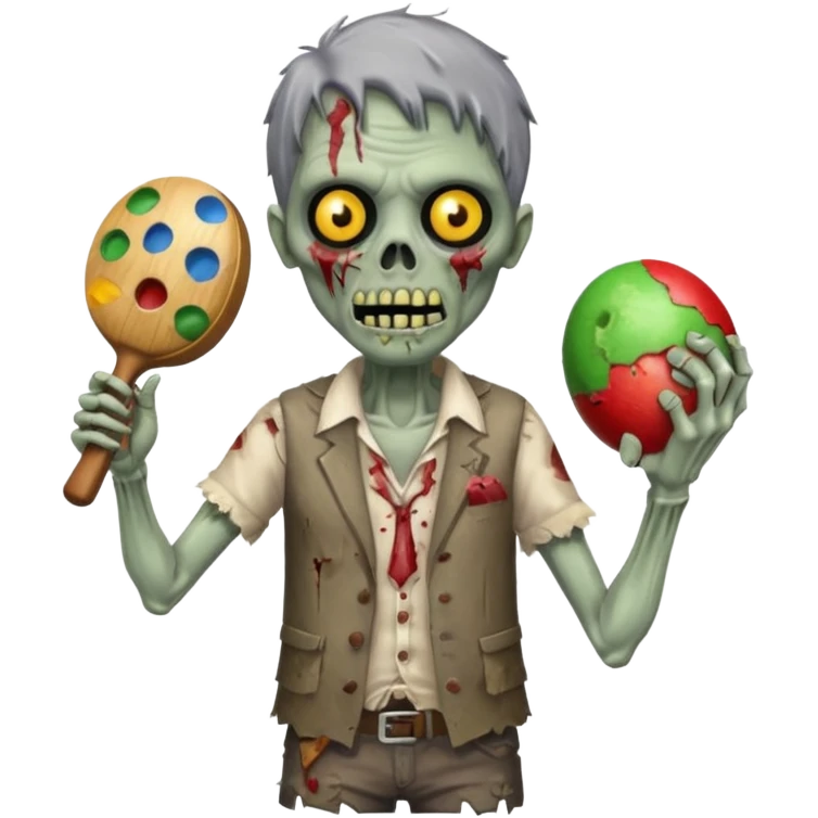 maracas playing zombie emoji