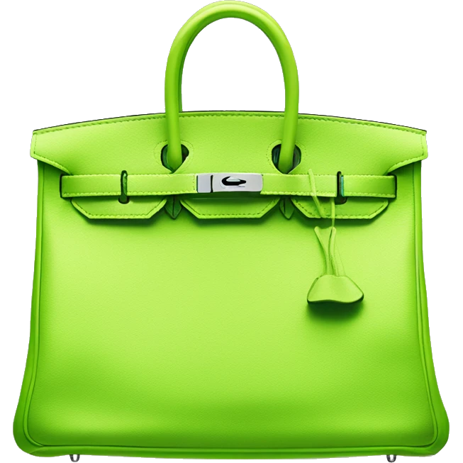 Lime green hermes birkin bag emoji