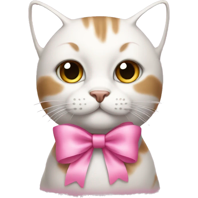 Cat with pink bows  emoji