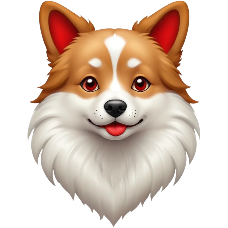Un perro con los labios rojos  emoji