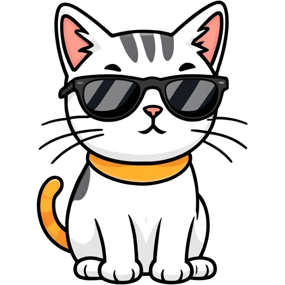 Cat with sunglasses emoji