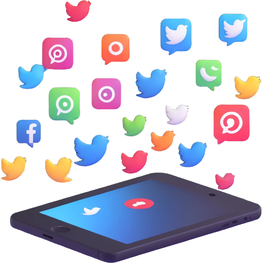 connecting social media accounts, SNS platform integration emoji