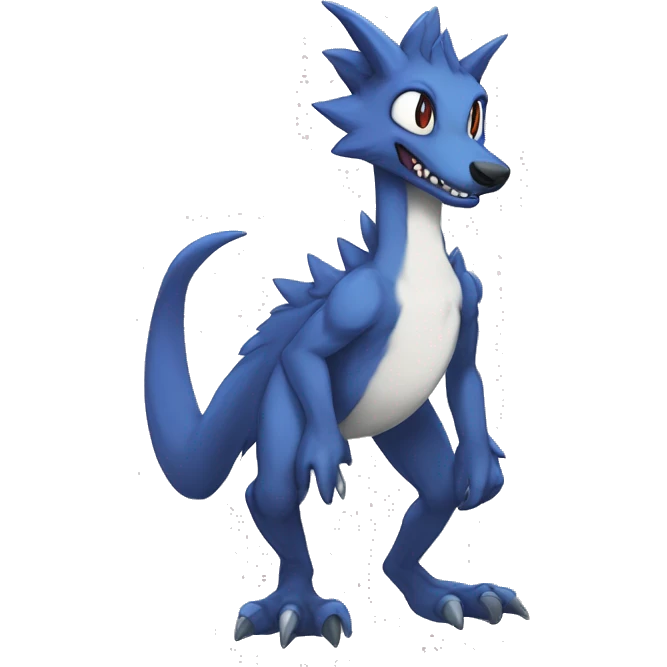 Cute Lombax-Sergal-Vernid-Fakemon full body  emoji