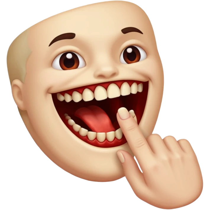 Biting finger  emoji