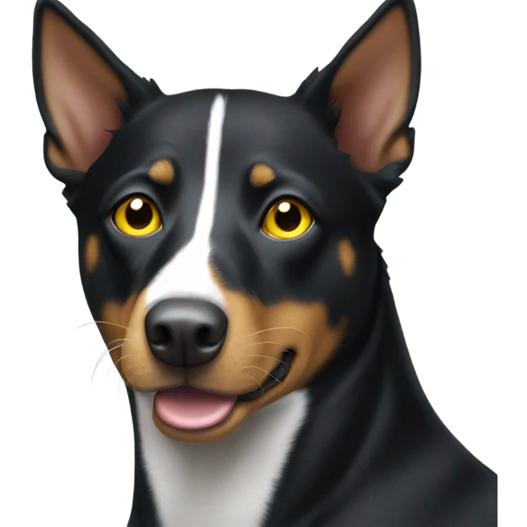 australian kelpie yellow eyes white chin emoji