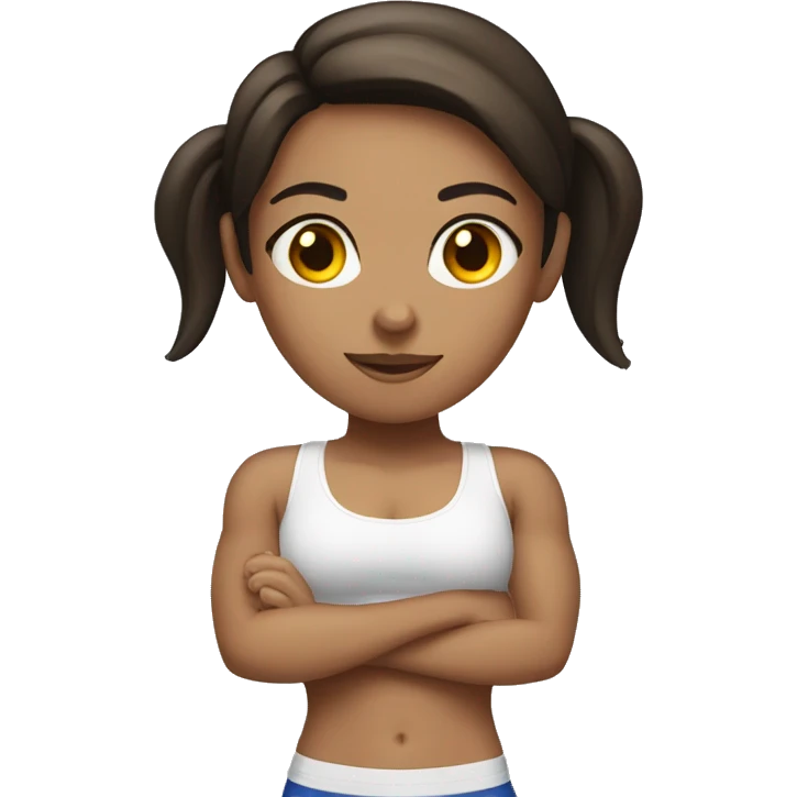 Brunette gym girl emoji
