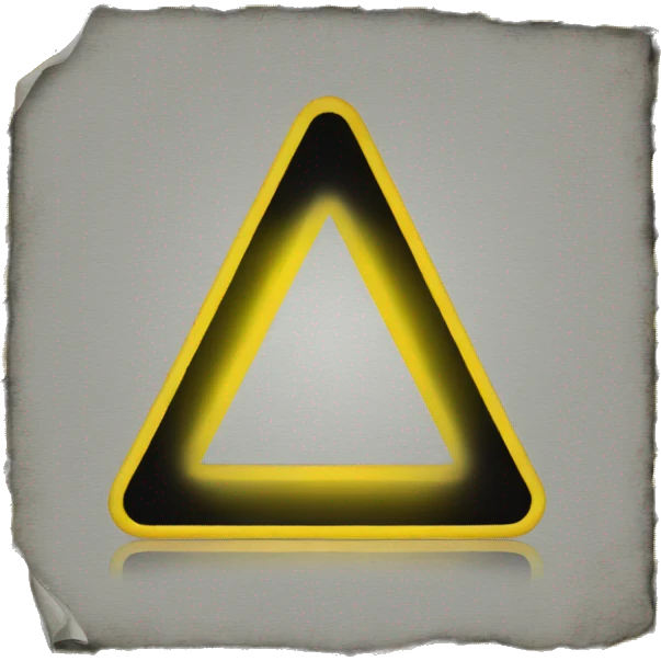 black and yellow warning triangle sign emoji