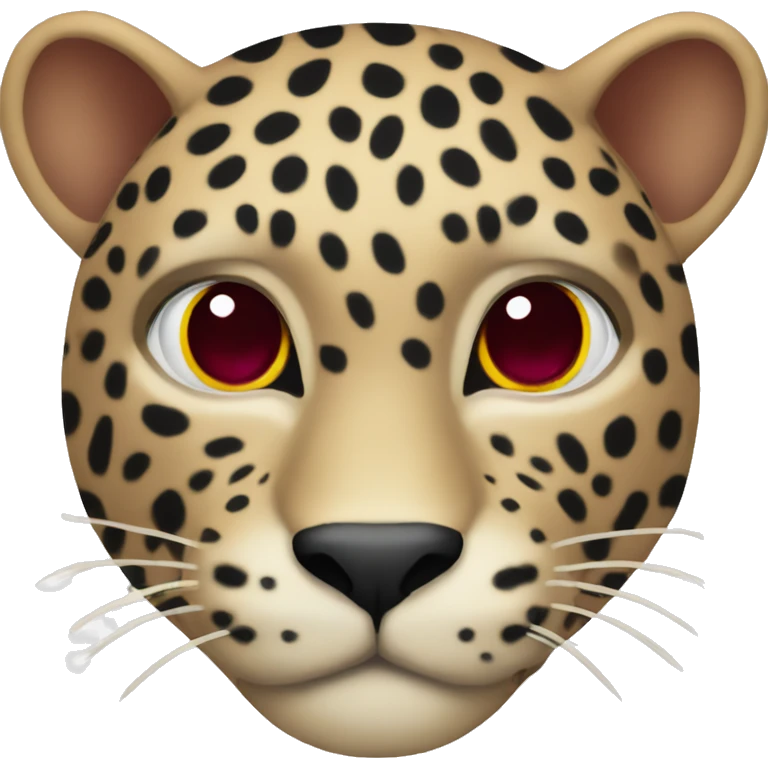 Leopard with burgundy eyes  emoji