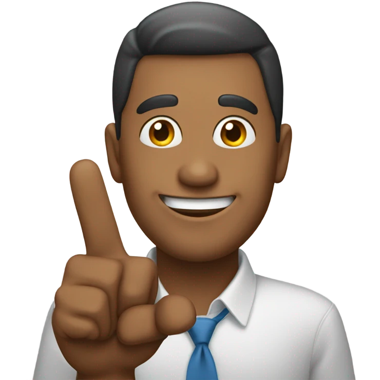 Man saying hello emoji