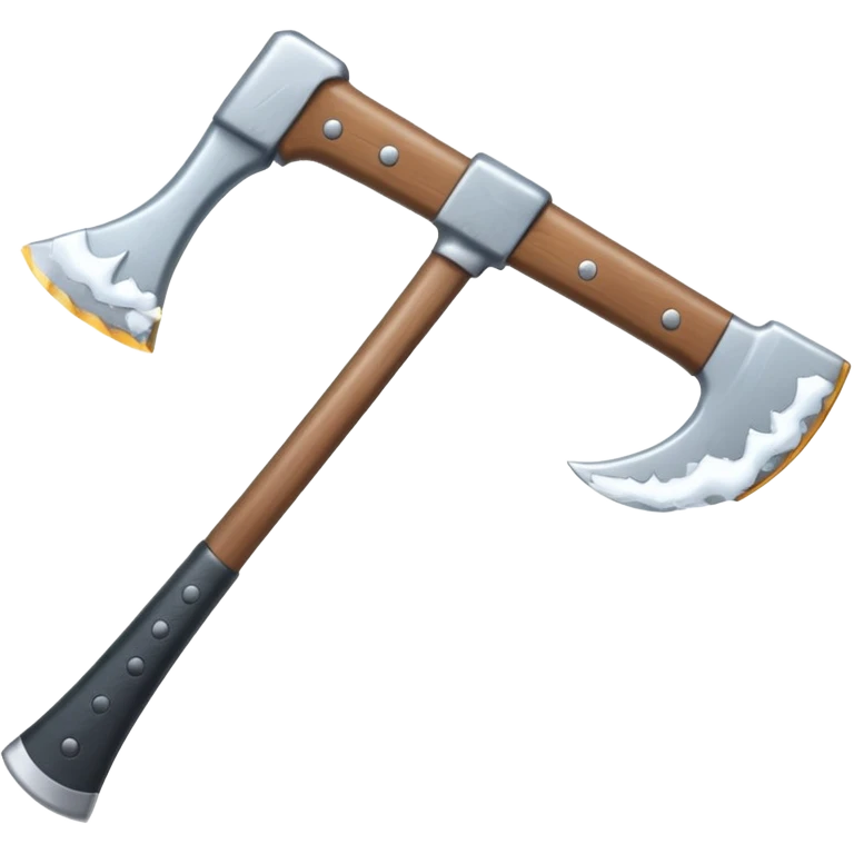 Axe with snow emoji