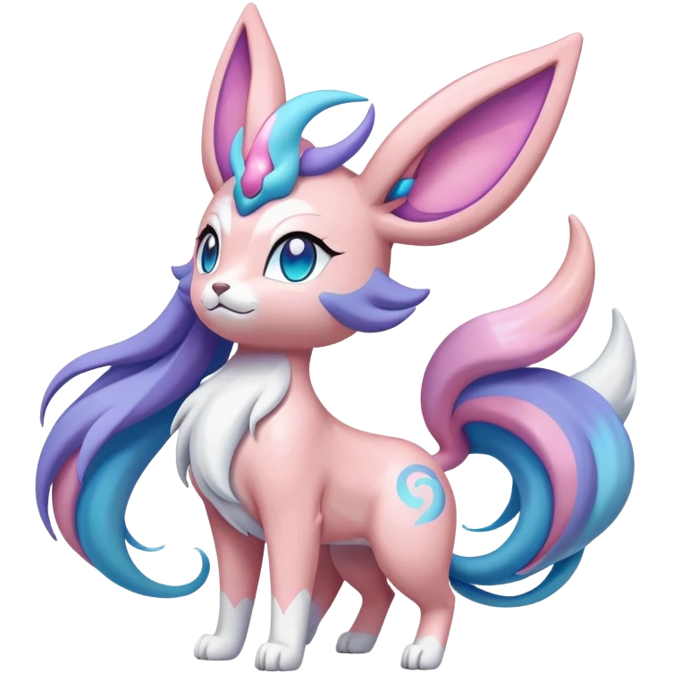 Colorful Sylveon-Suicune-hybrid emoji