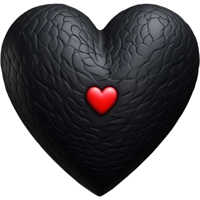 3d goth heart emoji