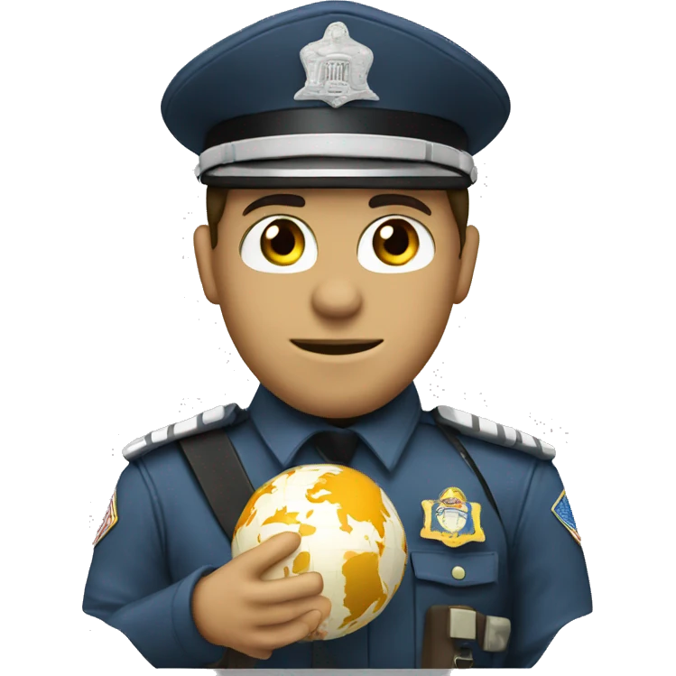 Trooper with globe emoji