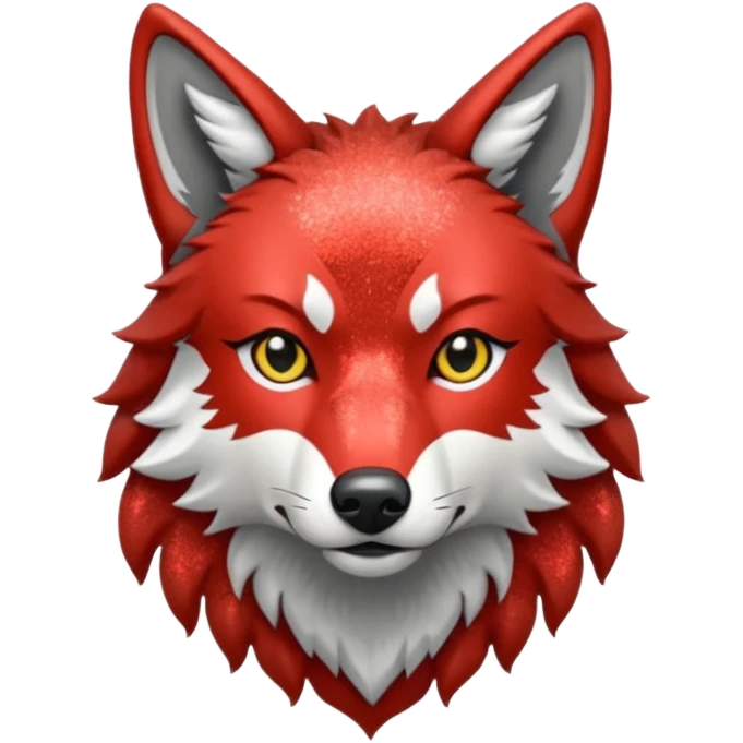 glitter red wolf apex predator emoji