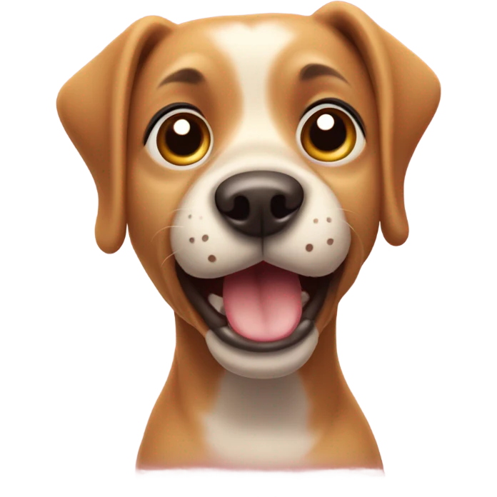 Dog with heart eyes emoji