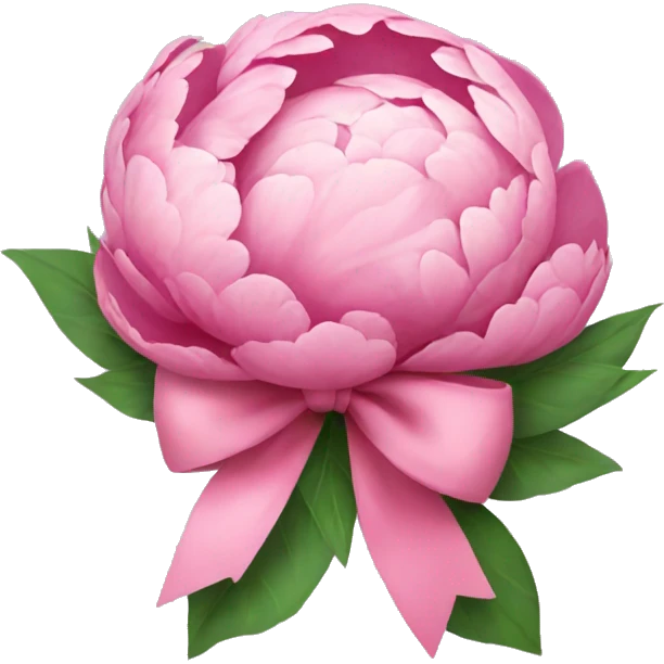 peonies with bow tying them together  emoji