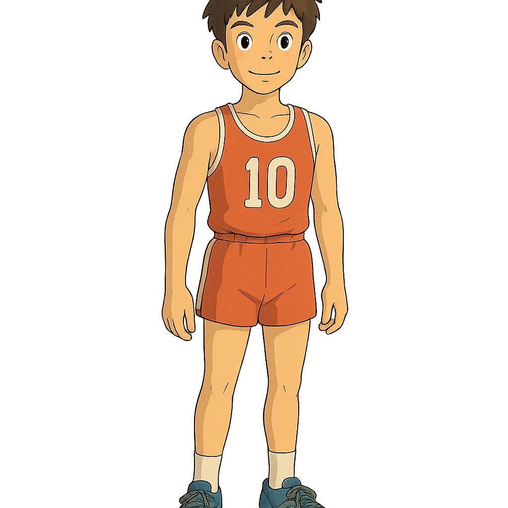 ghibli style athlete standing emoji