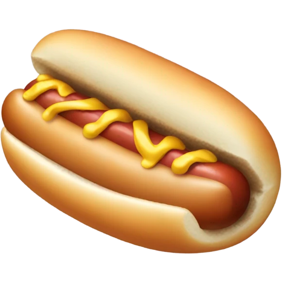 Pale colored hot dog emoji