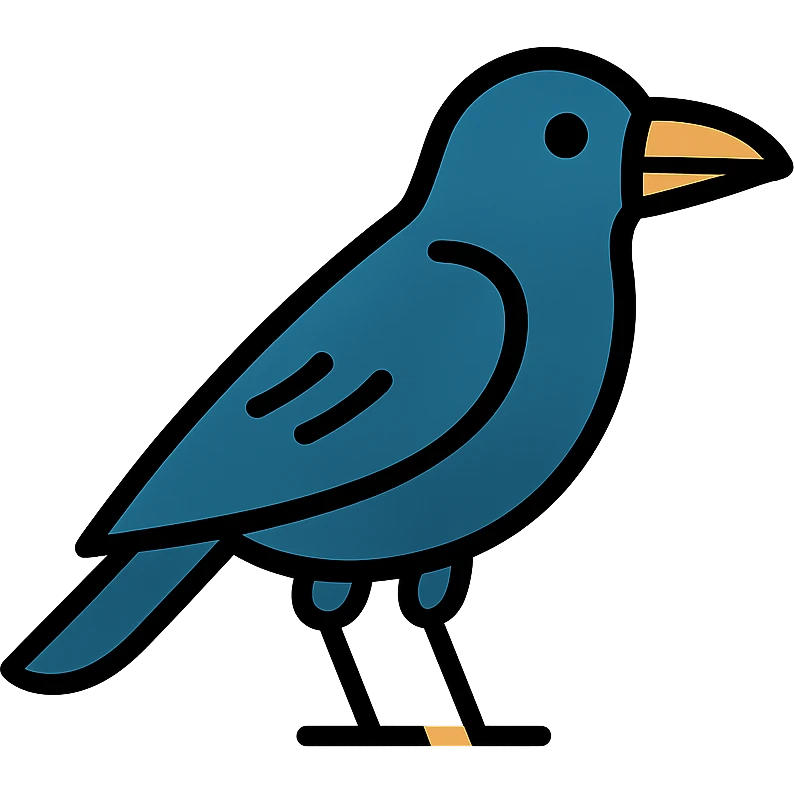 a crow emoji