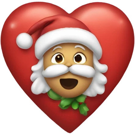 Christmas heart emoji