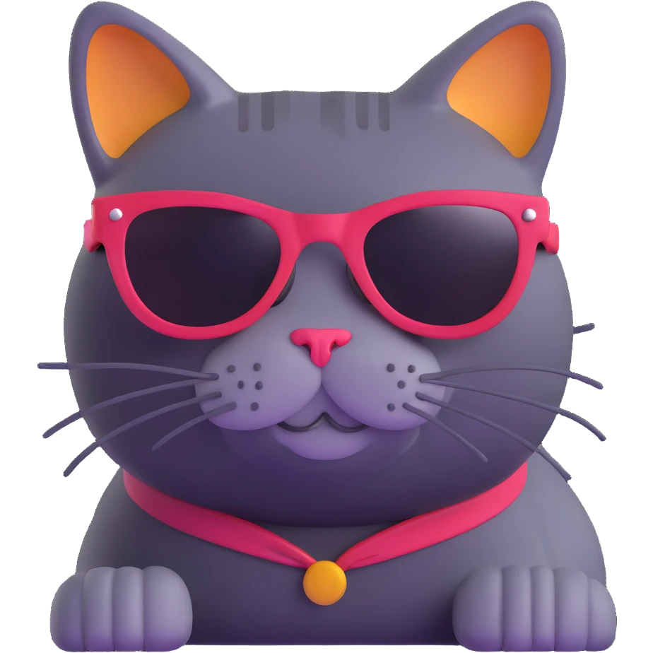 cat wearing sunglasses emoji