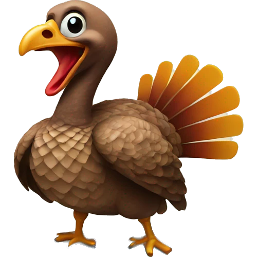 Turkey on a surfboard  emoji
