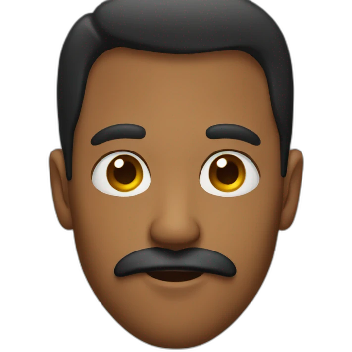 a brown man with moustache rolling his eyes emoji
