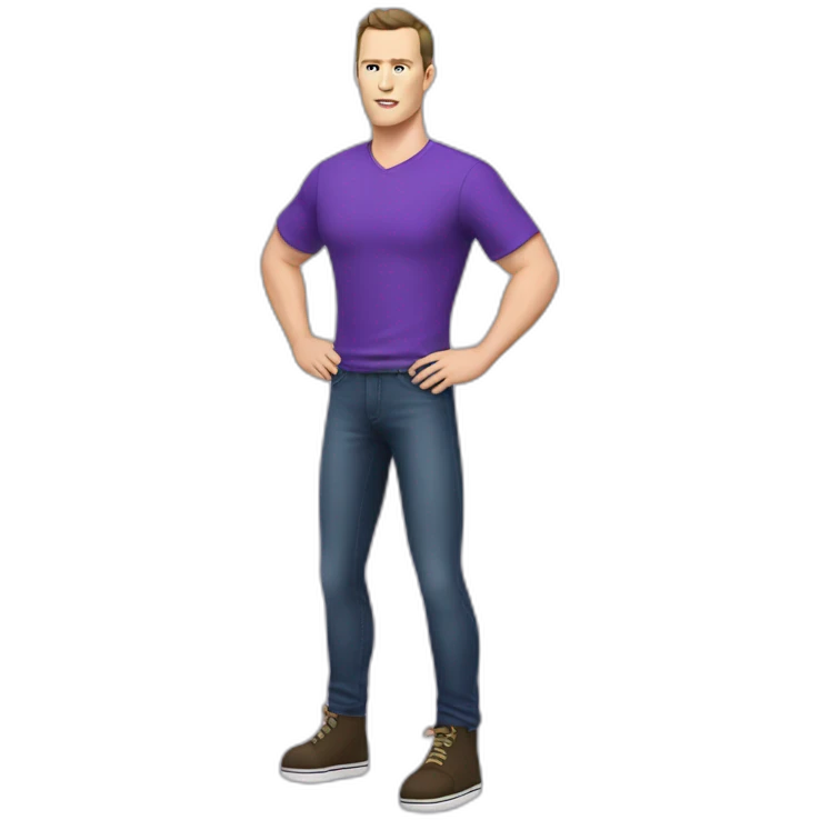 Jonathan Toews wearing a purple shirt and jeans  emoji