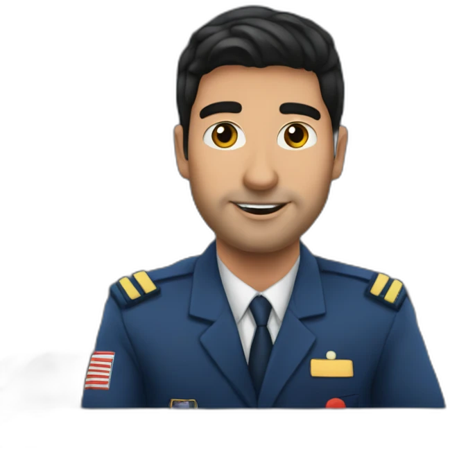 Luis Altamuro piloting his A320 simulator emoji