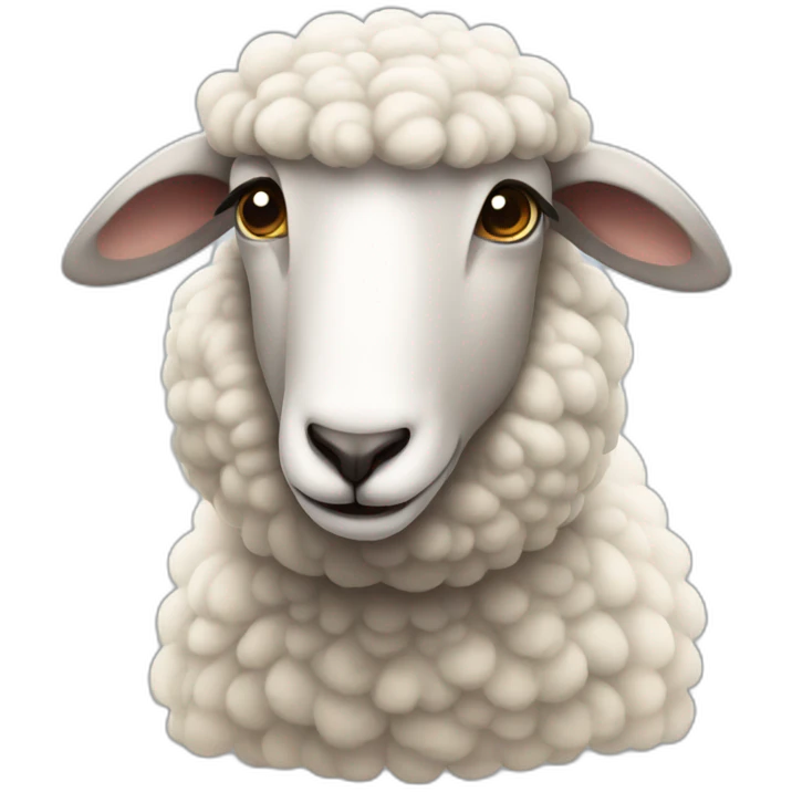 Strict sheep with short hair emoji