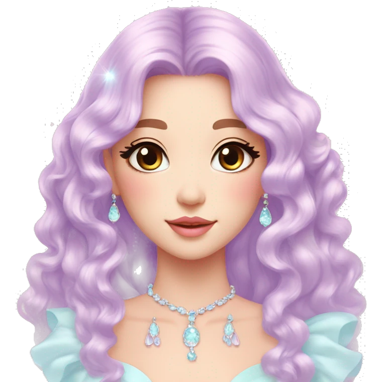 Dreamy pretty elegant kawaii shiny colorful pastel lady pastelcore kawaii beautiful hair cottagecore jewels trending aesthetic emoji