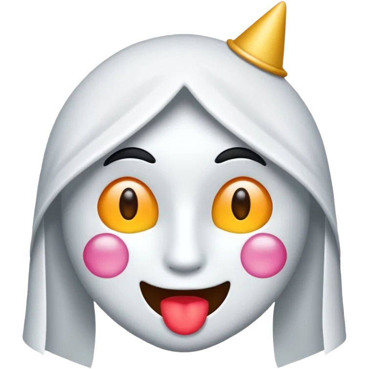 antifaz de fiesta de color blanco y bonito emoji