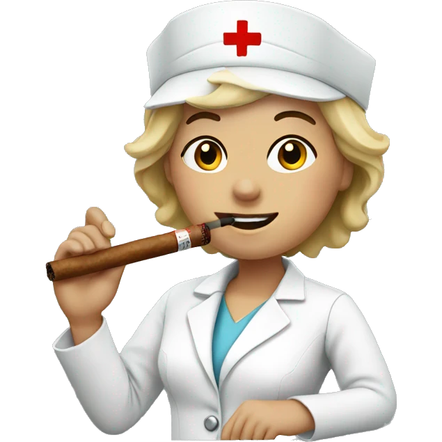 nurse with a cigar emoji