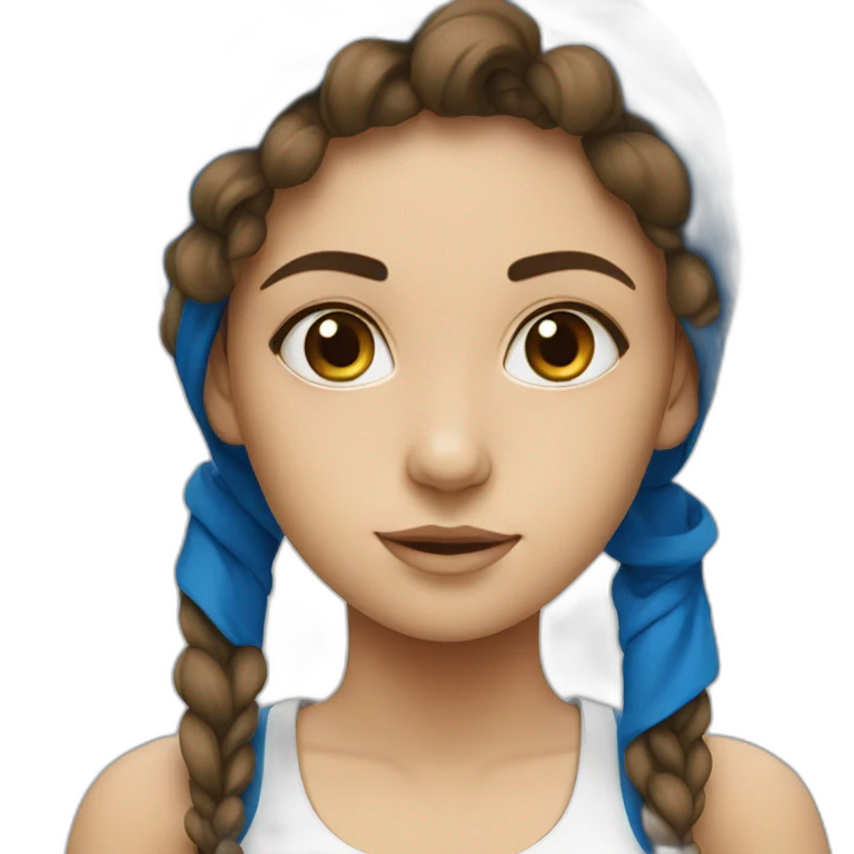 girl in israeli colours emoji