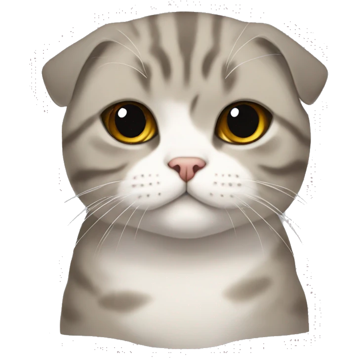Scottish fold cat emoji
