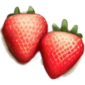 Waffle topped with strawberries emoji