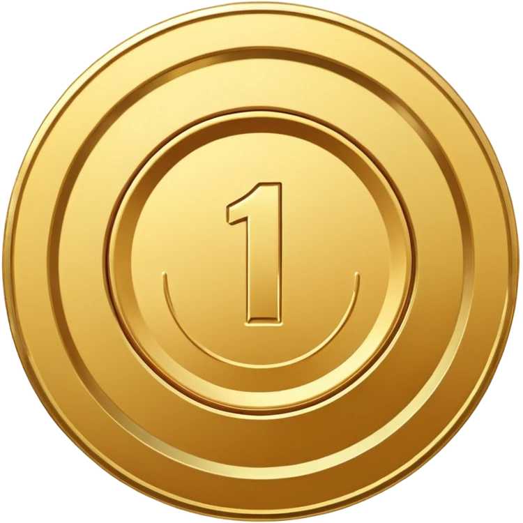 gold medal with a 1 inside emoji