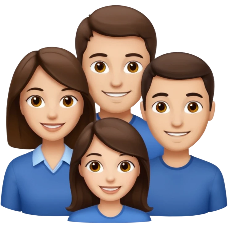 Un trouple deux hommes une femme brune emoji